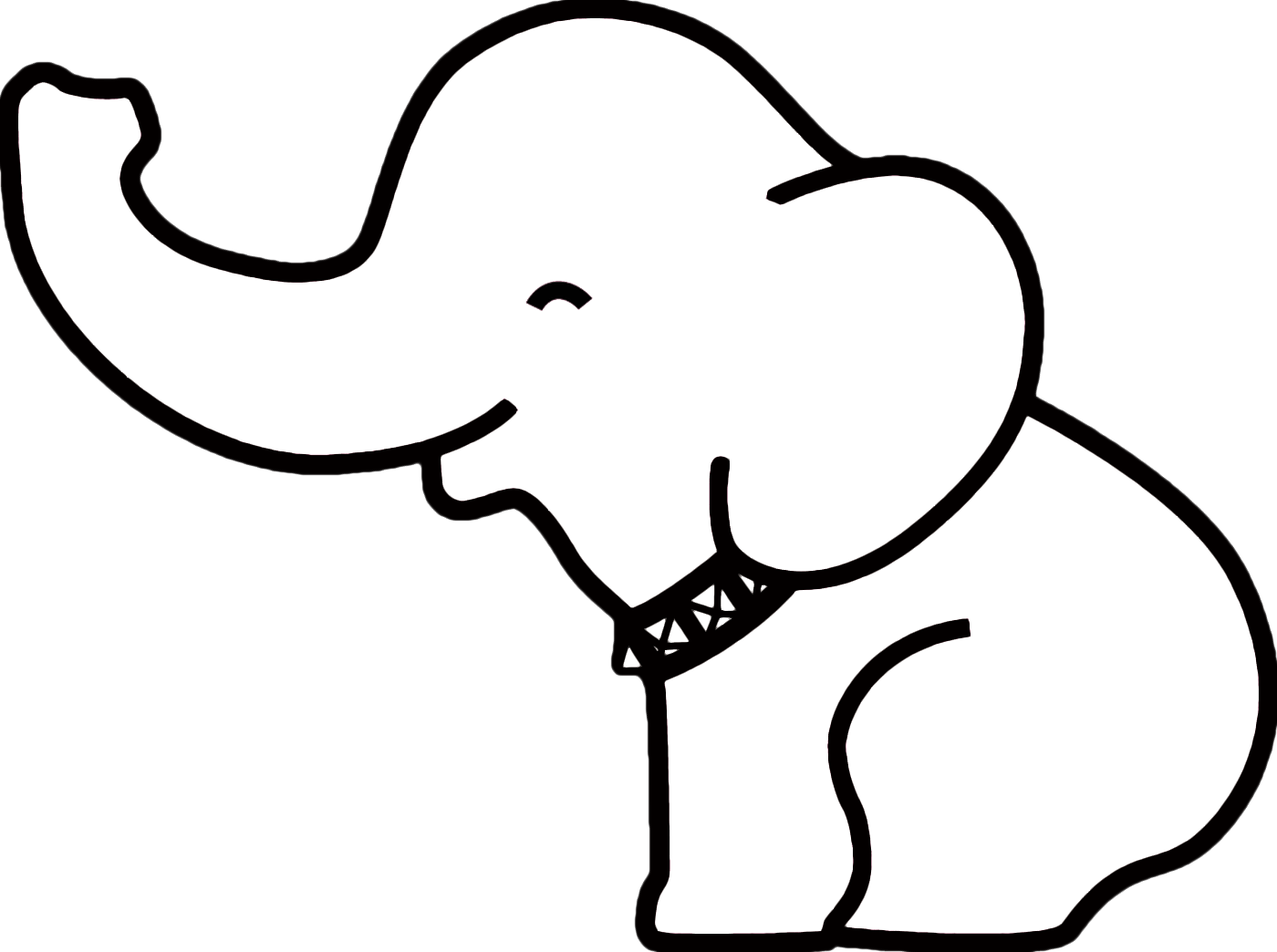 1400x1044 The Best Elephant Outline Ideas Easy Elephant