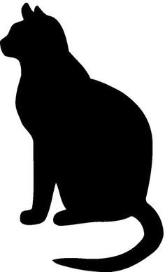 236x388 Pointillism Cat Outline Illustration