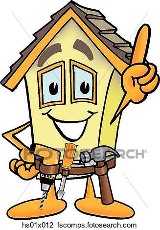 327x470 Clip Art Of House Handyman Hs01x012