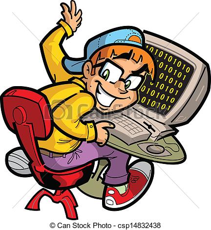 432x470 Clip Art Computer Nerd Clipart