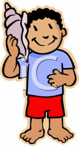 164x300 Colorful Cartoon Of Black Haired Boy Listening Intently