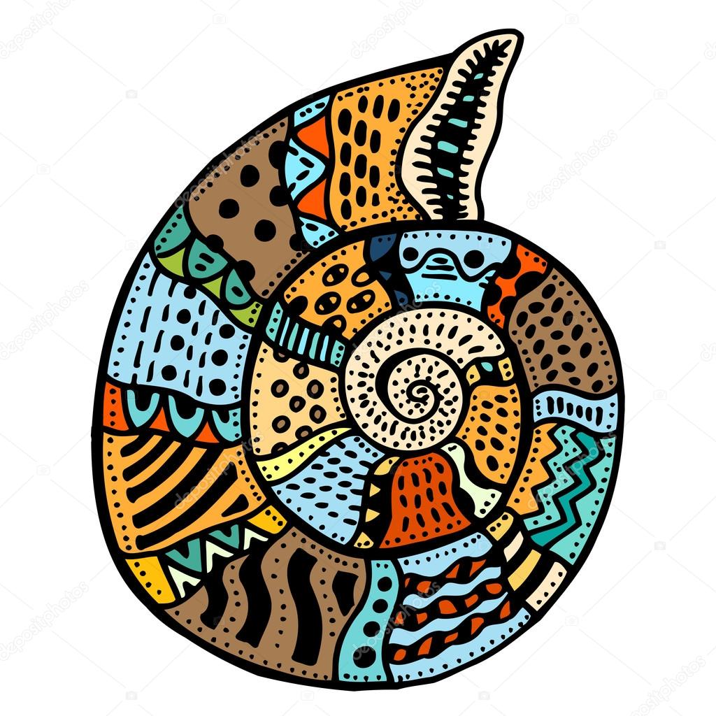 1024x1024 Seashell Line Art Stock Vector Frescomovie