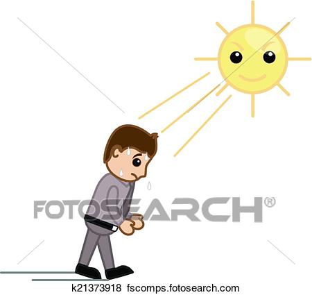 450x425 Clip Art Of Tired Man In Summer Season K21373918