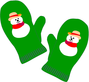 300x276 Christmas Mittens Clipart
