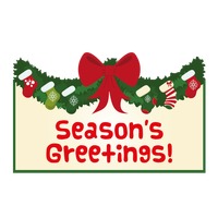 200x200 Seasons Greeting Vector Image