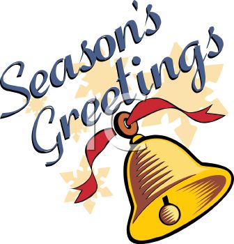 336x350 Seasons Greetings Christmas Bell