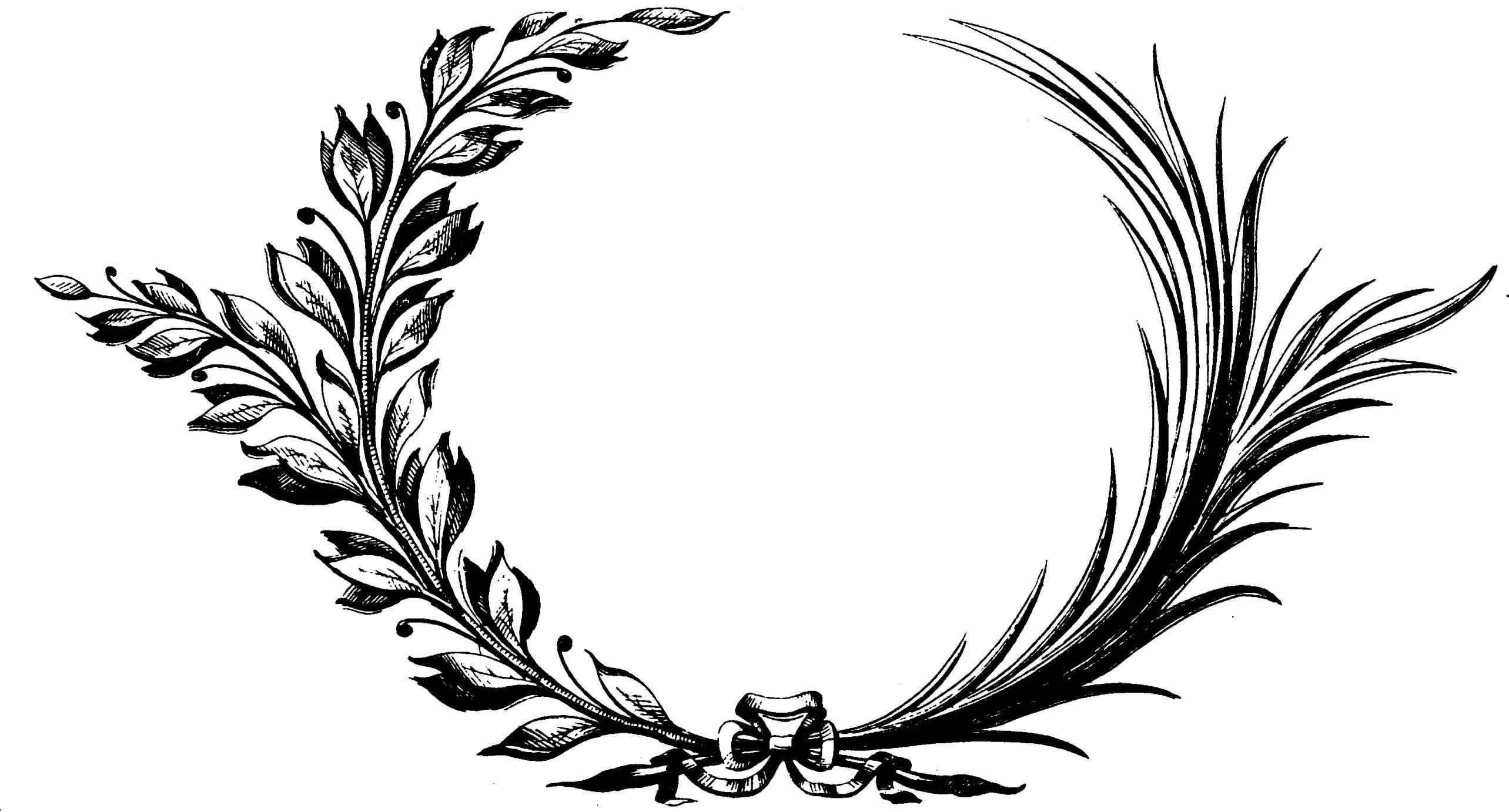2567x1382 Christmas Wreath Clip Art Black And White Cheminee.website