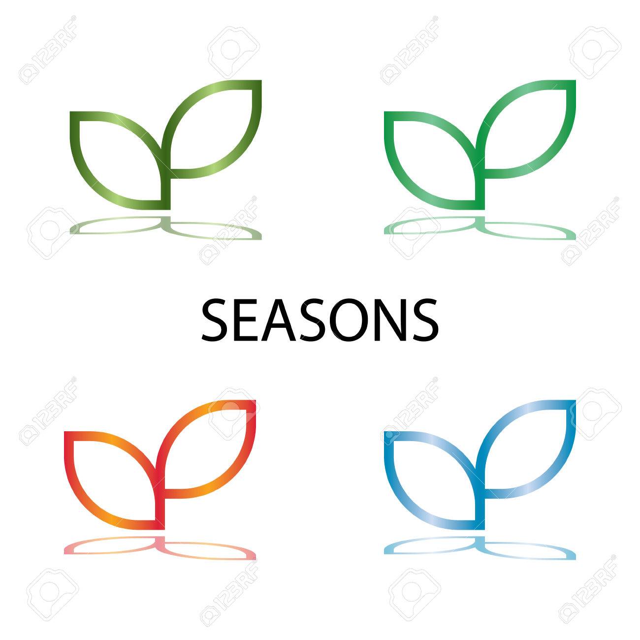 1300x1300 Seasons. Sprout Mockup Eco Logo, Green Leaf Seedling, Growing