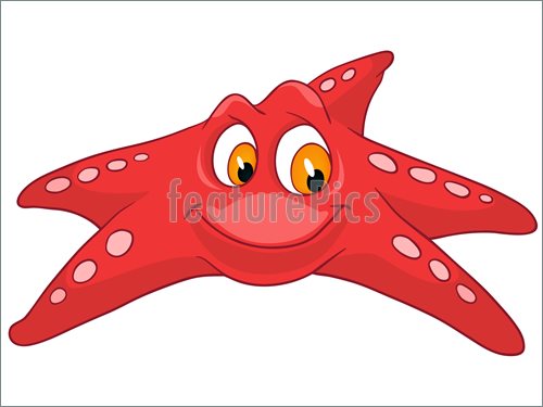 500x375 Aquatic Wildlife Cartoon Character Star