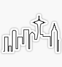210x230 Seattle Skyline Stickers Redbubble