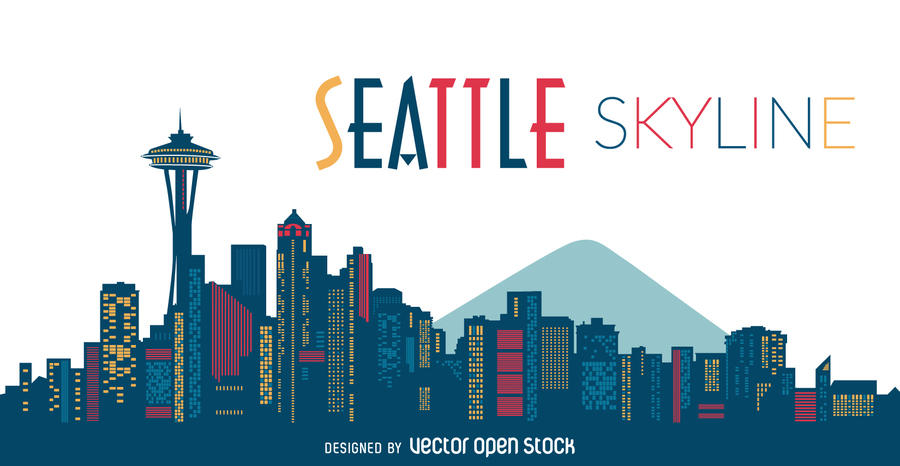 900x466 Graphics For Seattle Skyline Graphics