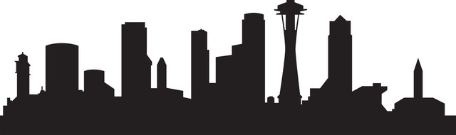 640x190 Photo Collection Seattle Skyline Silhouette Wallpaper