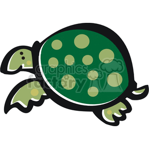 300x300 Royalty Free Cartoon Turtle 129122 Vector Clip Art Image