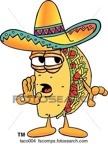 354x470 Clipart Of Taco Telling Secret Taco004