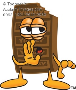 252x300 Clipart Cartoon Chocolate Bar Telling A Secret
