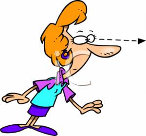 300x279 Clipart Of A Secretary Observing And Staring