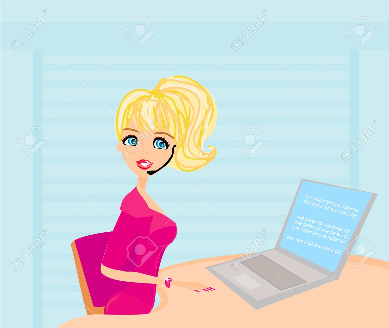 1300x1097 Blonde Clipart Secretary