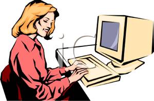300x198 Typing In Computer Clipart
