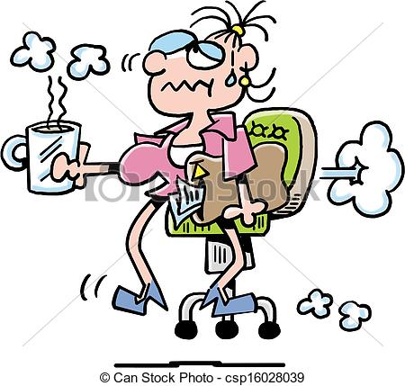 450x429 Busy Secretary Clipart