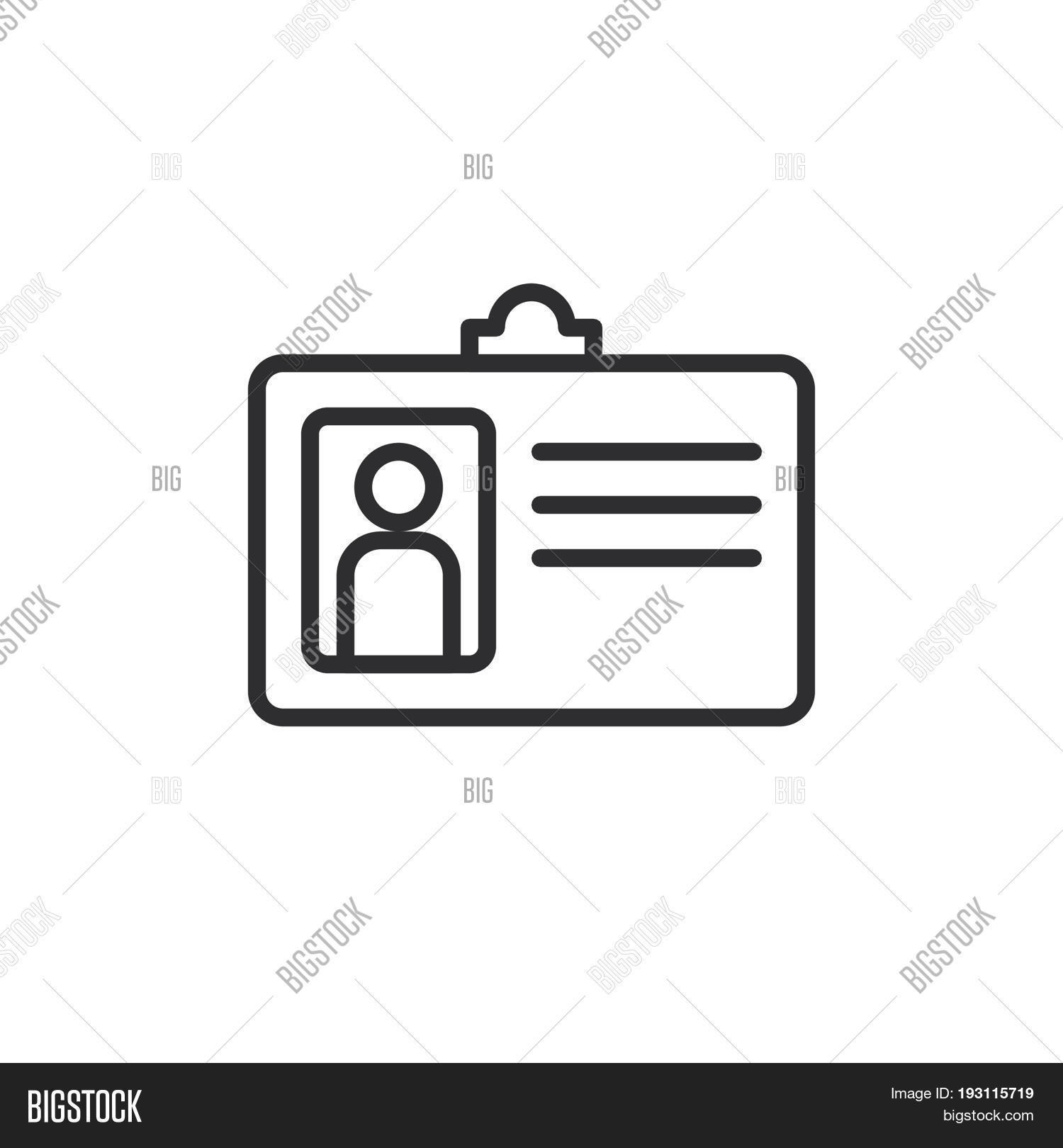 1500x1620 User Id Badge Line Icon Outline Vector Amp Photo Bigstock