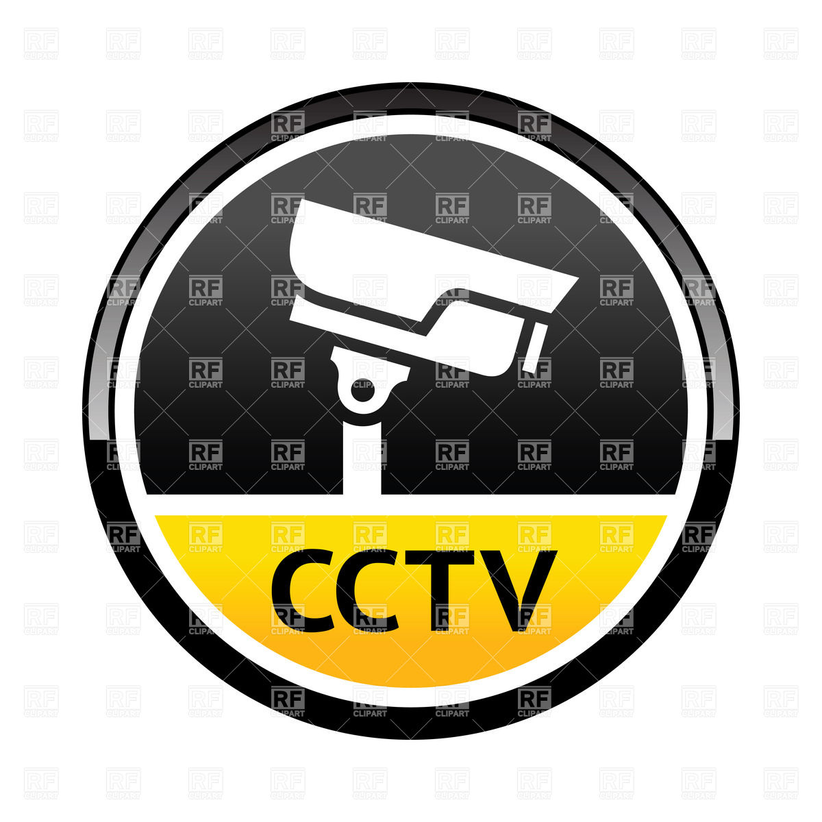 1200x1200 Cctv Round Sticker