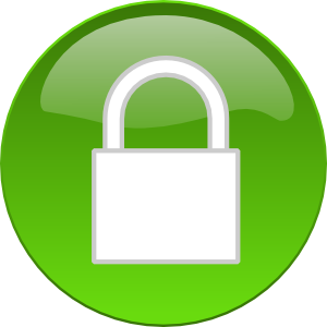 300x300 Padlock Button Clip Art