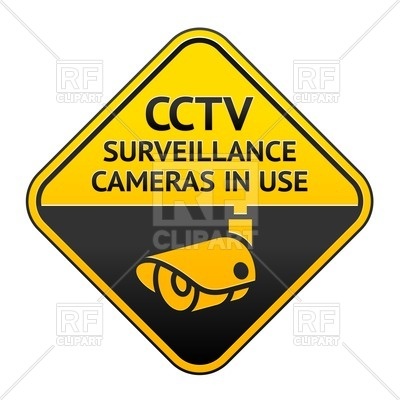 400x400 Security Alarm Cctv Camera Surveillance Sticker Royalty Free