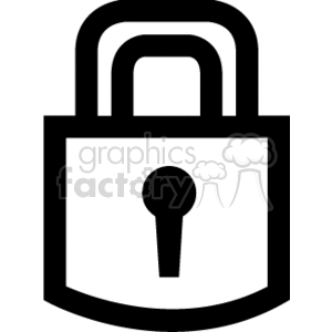 300x300 Royalty Free Black Padlock 166386 Vector Clip Art Image