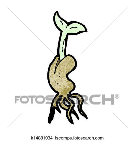 450x470 Clipart Of Cartoon Seedling K14881034