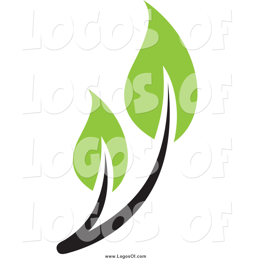 1024x1044 Vector Clipart Of A Black Stemmed Green Leaf Seedling Plant Logo