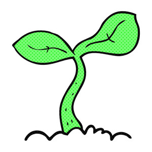 300x300 Freehand Drawn Cartoon Seedling Royalty Free Stock Image