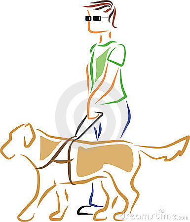 385x450 Dogs For The Blind Clipart