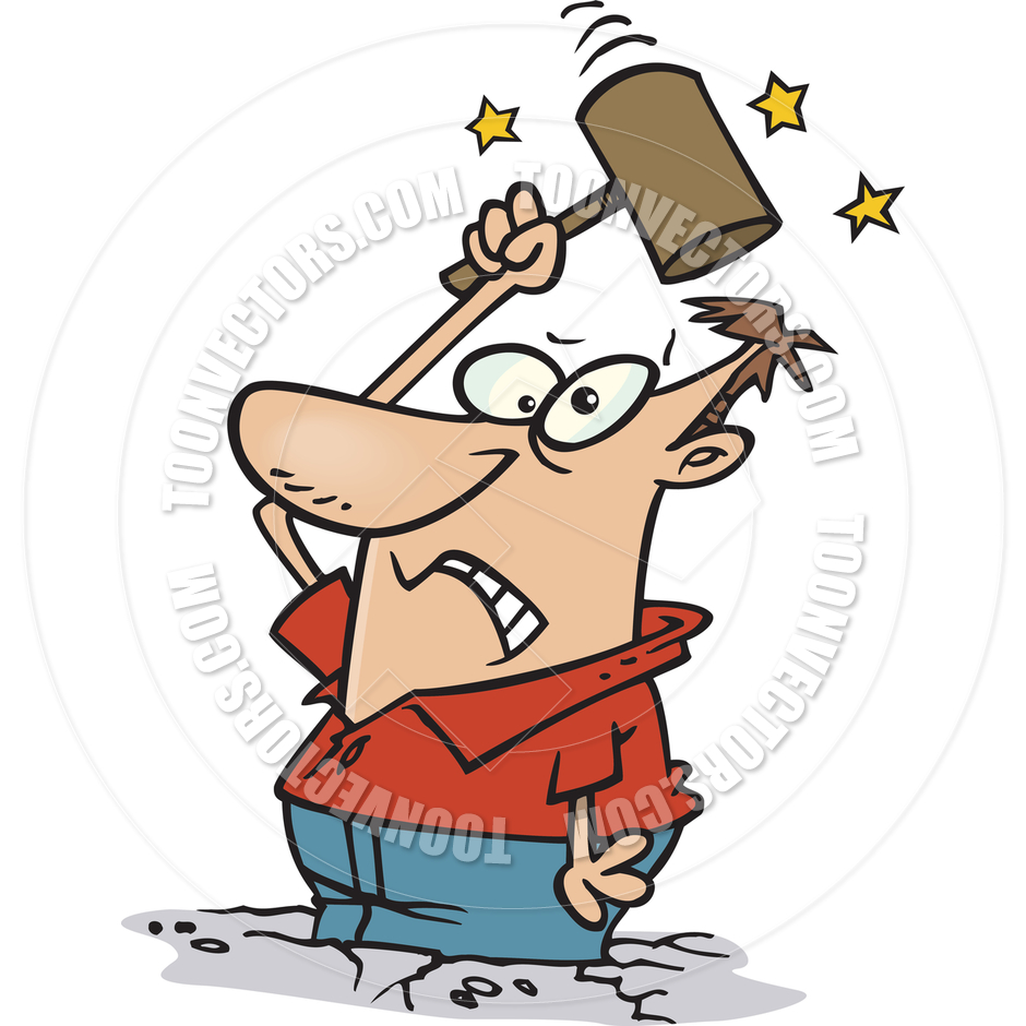 940x940 Cartoon Self Inflicted Pain By Ron Leishman Toon Vectors Eps