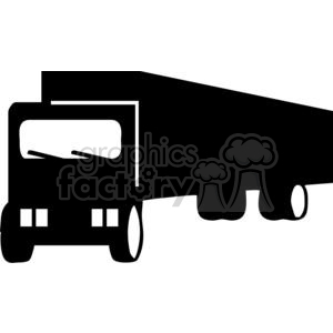 300x300 Royalty Free Semi Truck Silhouettes 379669 Vector Clip Art Image