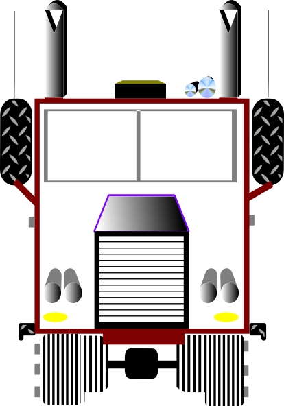 414x592 Semi Truck Clip Art