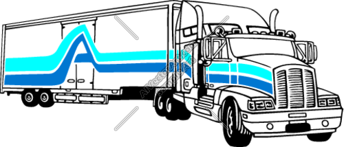 500x214 Semi Truck Silhouette Clipart