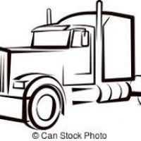 200x200 Semi Truck Clipart