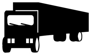 300x180 Semi Truck Clipart Black And White Clipart Panda