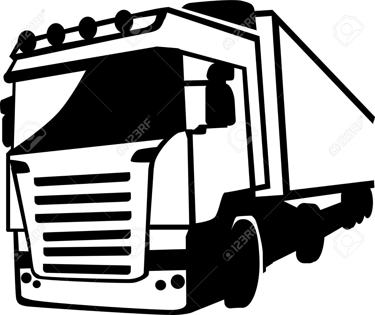 1300x1091 Truck Clipart Vector Front