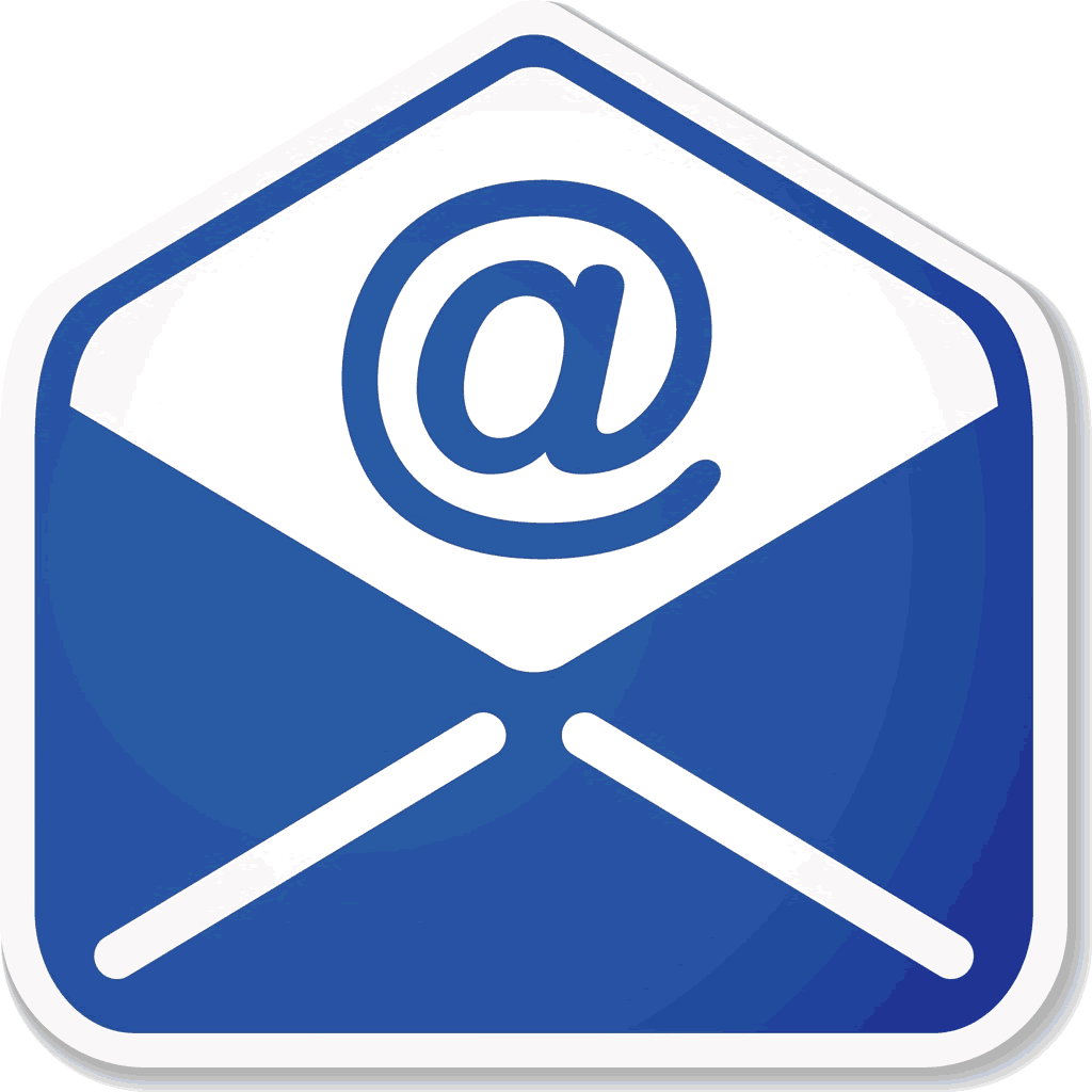 1024x1024 Blue Send Email Clipart