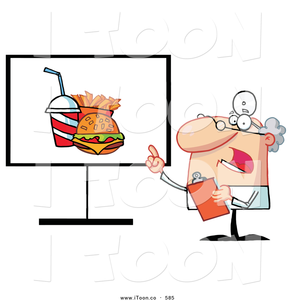 1024x1044 Royalty Free Cartoon Of A Senior White Male Doctor Talking