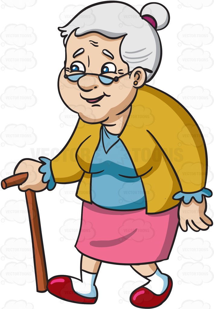 709x1024 Smiling Female Senior Citizen Clipart