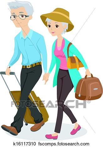 328x470 Clipart Of Seniors On A Trip K16117310