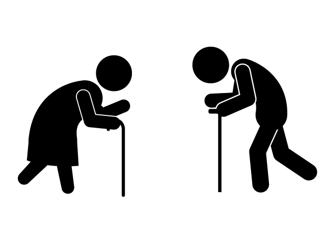 640x480 Grandfather And Grandmother Elderly People Seniors Pictogram