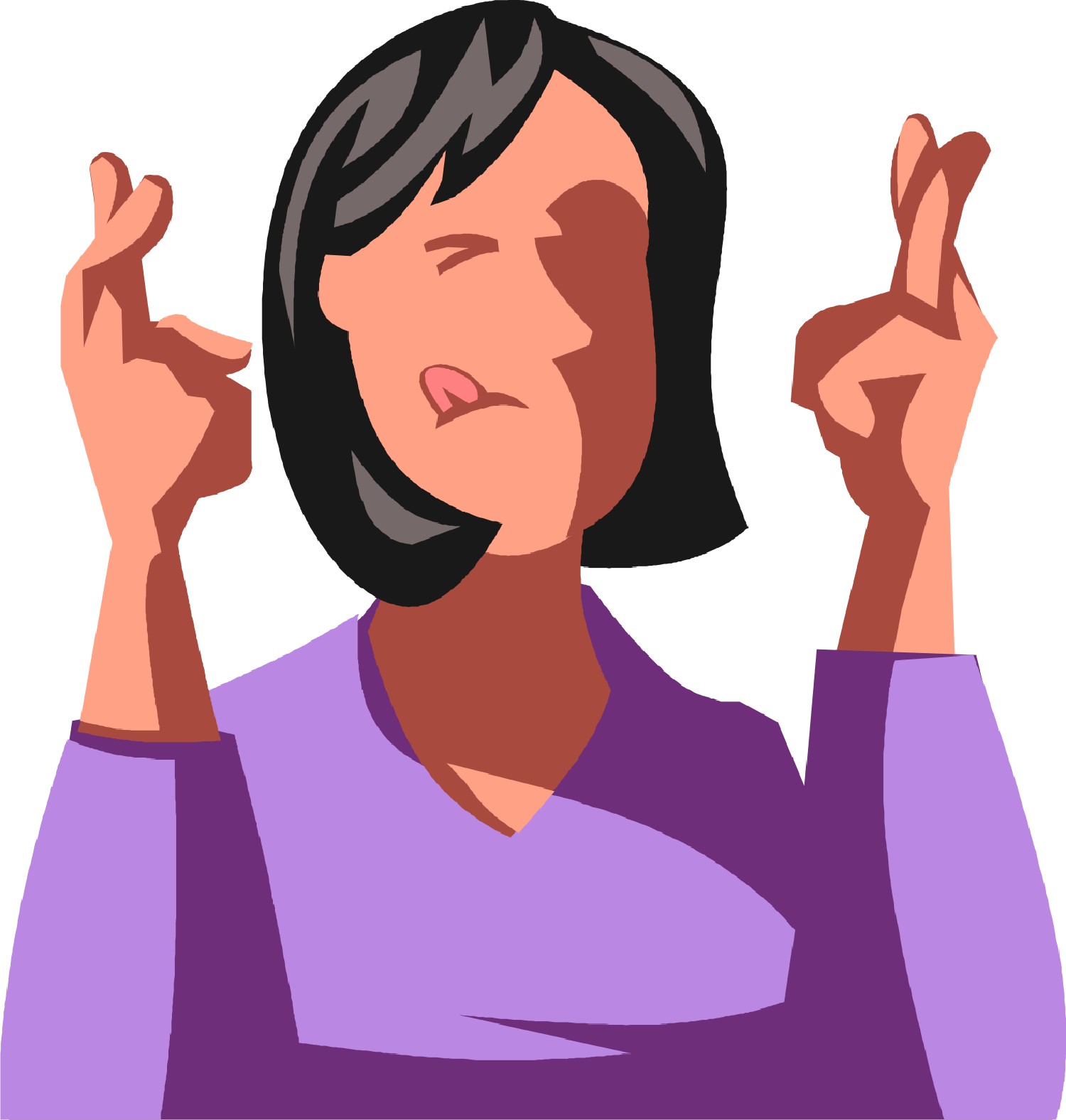 1500x1576 Fingers Crossed Clipart