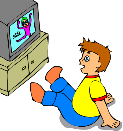 426x451 Watching Movies Clipart