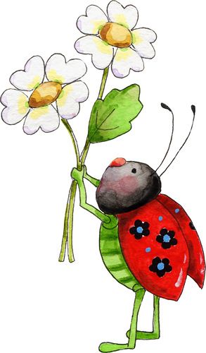 293x500 Lady Beetle Clipart September Flower