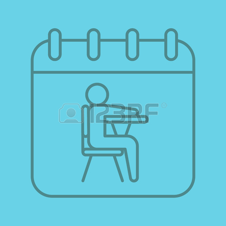 450x450 September 1st Date Linear Icon. Thin Line Illustration. Calendar
