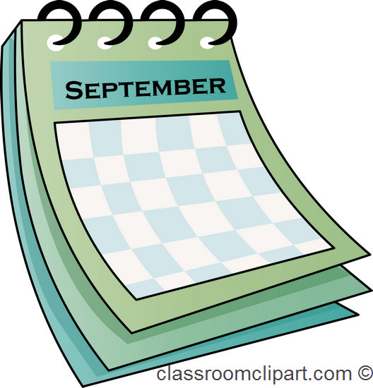 528x550 Free September Calendar Clipart Image