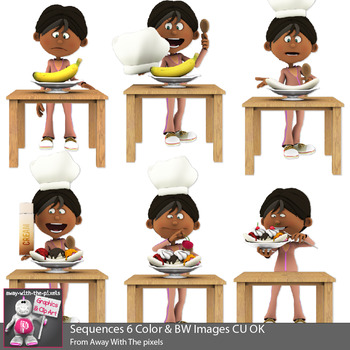 350x350 Making A Banana Split Sequencing Clip Art